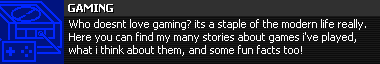 Who doesnt love video games?